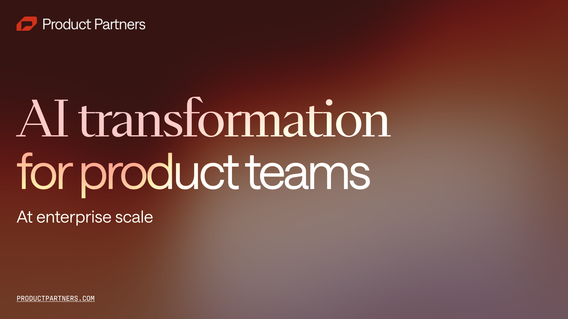 Product Partners presentation cover
